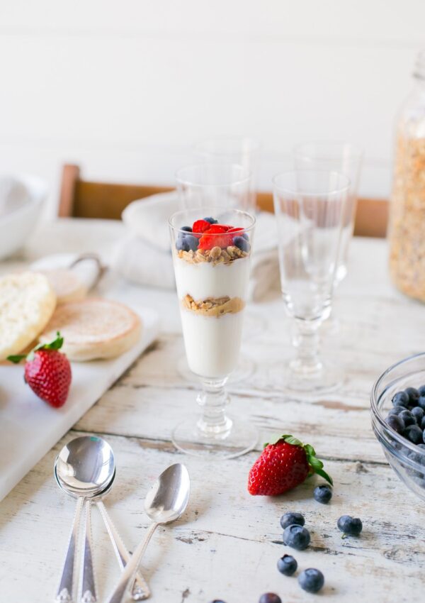 Homemade Almond Milk Yogurt with Granola & Berries